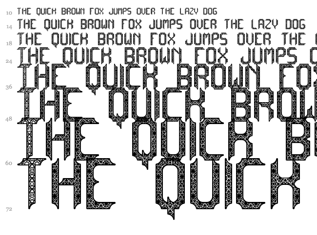 Cadabra Debilex font waterfall